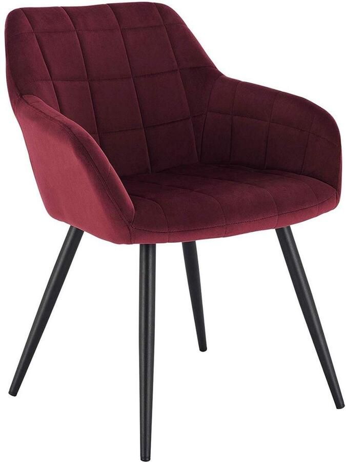 Rootz Living Rootz Velvet Eetkamerstoel Comfortstoel Stijlvolle zitting Ergonomisch ontwerp Duurzame constructie Vloerbescherming 49 cm x 43 cm x 81 cm