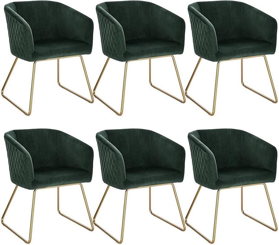 Rootz Living Rootz Velvet Eetkamerstoel Elegante stoel Comfortabel zitcomfort Ergonomisch ontwerp duurzame constructie stijlvolle veelzijdigheid 76 5 cm x 43 cm x 41 cm