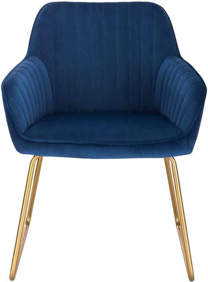 Rootz Living Rootz Velvet Eetkamerstoel Elegante stoel Comfortabele zit Schuim met hoge dichtheid Duurzaam metalen frame Veelzijdig ontwerp 45 cm x 44 cm x 78 5 cm