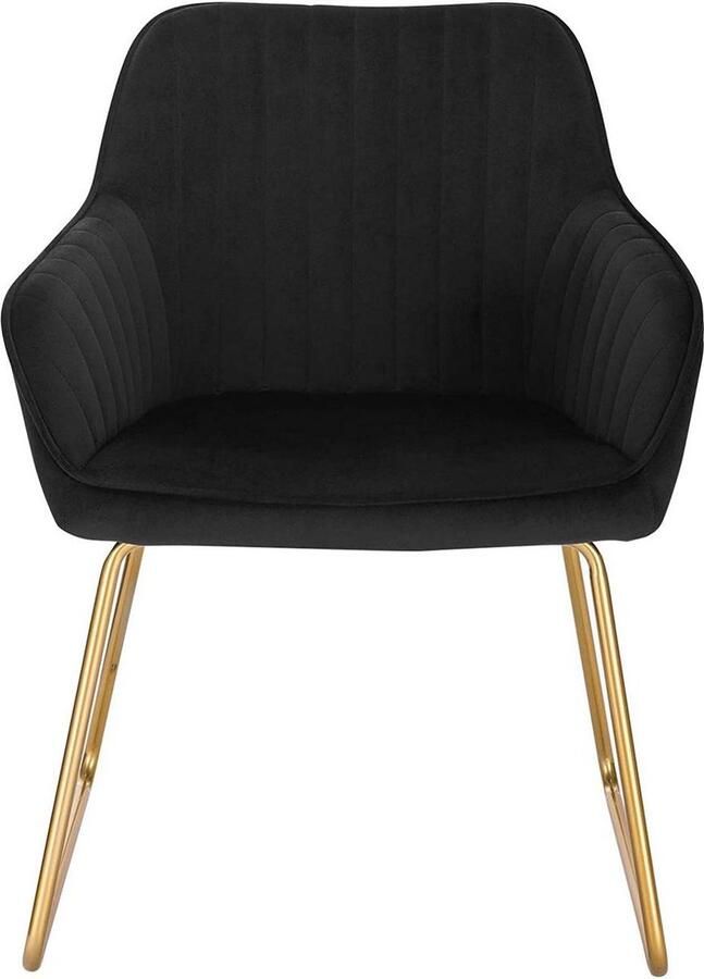 Rootz Living Rootz Velvet Eetkamerstoel Elegante stoel Comfortabele zit Schuim met hoge dichtheid Stevig metalen frame Antislipbeschermers 45 cm x 44 cm x 78 5 cm