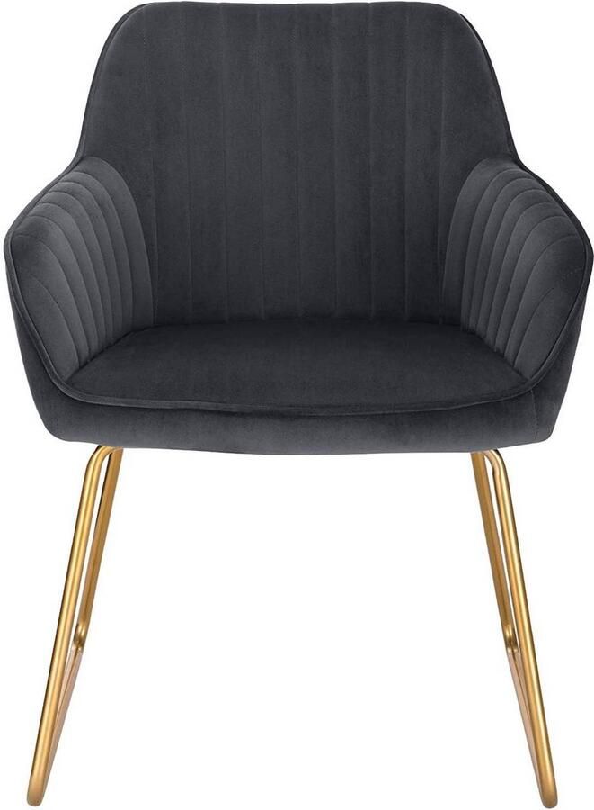 Rootz Living Rootz Velvet Eetkamerstoel Elegante stoel Comfortabele zit Schuim met hoge dichtheid Stijlvol modern ontwerp Duurzaam metalen frame 45 cm x 44 cm x 78 5 cm