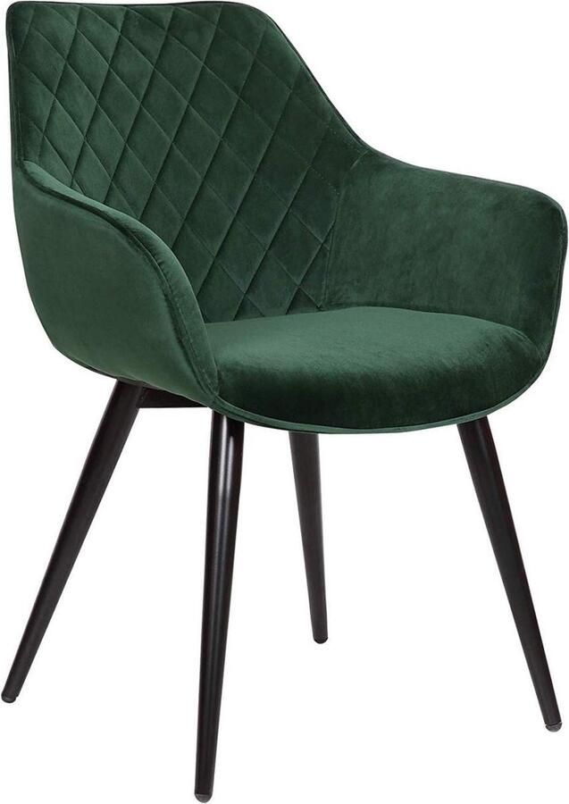 Rootz Living Rootz Velvet Eetkamerstoel Ergonomische stoel Stijlvolle zitting Superieur comfort Duurzame constructie Verstelbare stabiliteit 41 cm x 45 cm x 84 cm