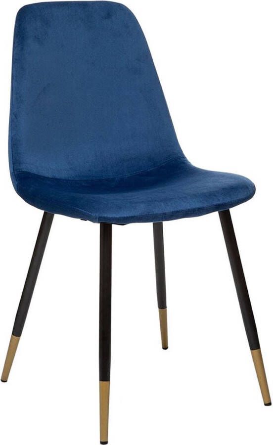 Eazy Living Velvet Eetkamerstoel Gilou Blauw