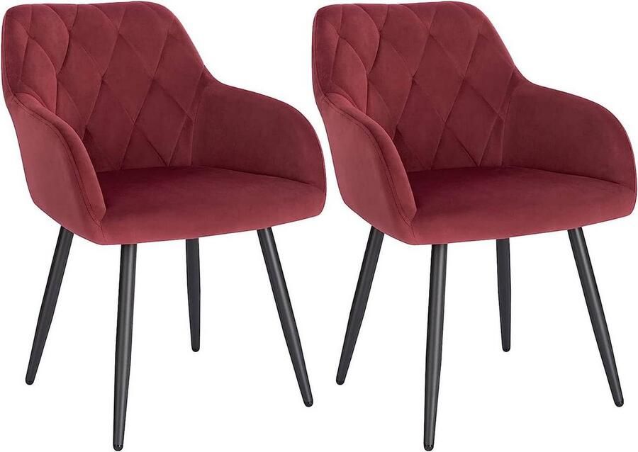 Rootz Living Rootz Velvet Eetkamerstoelen Comfortabele zitplaatsen Stijlvolle bureaustoelen Ergonomisch ontwerp Luxe fluweel Stevig metalen frame 44 cm x 42 5 cm x 85 5 cm