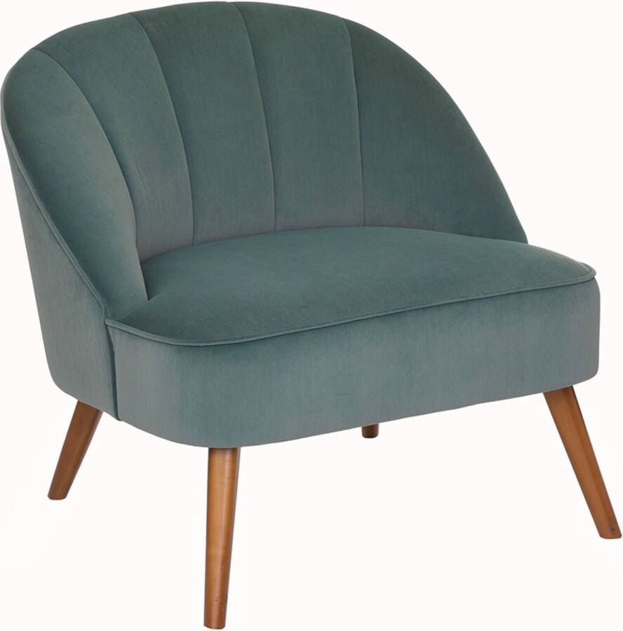 Eazy Living Velvet Fauteuil Gabby Celadon Groen