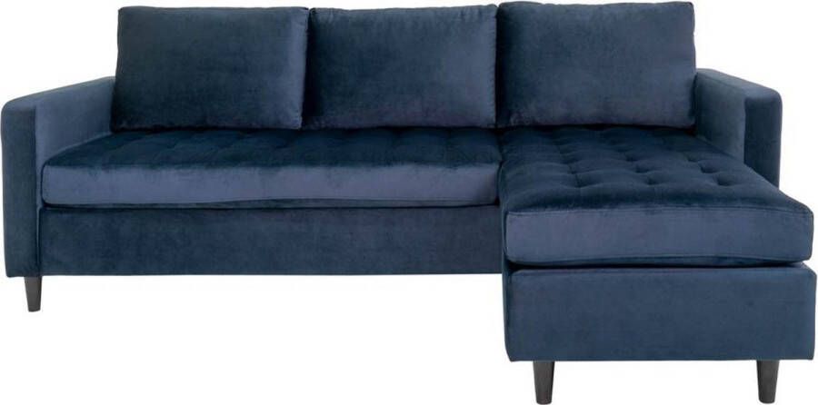 Velvet Hoekbank Petter Wisselbare Hoek Donker Blauw