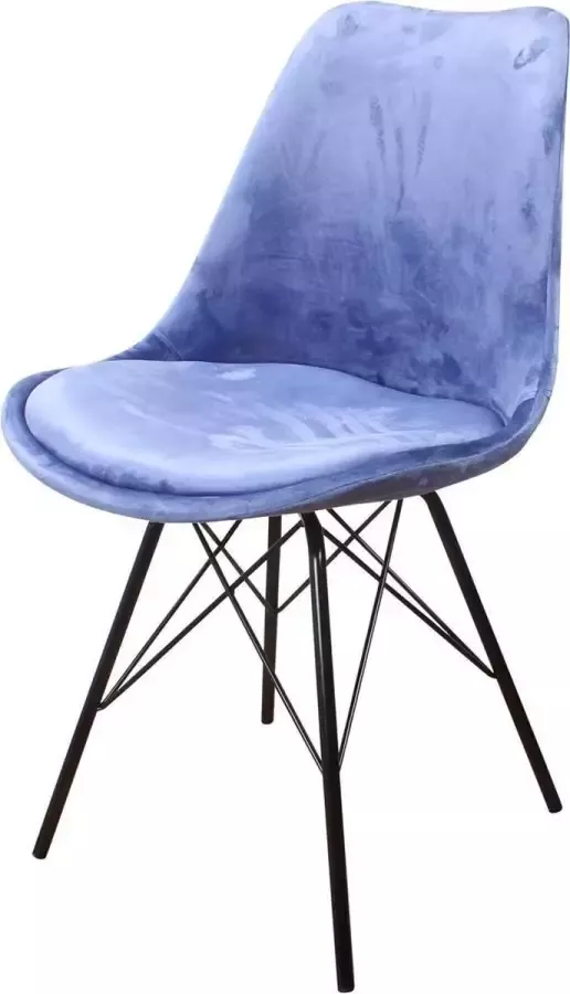 Velvet kuipstoel blauw limited edition