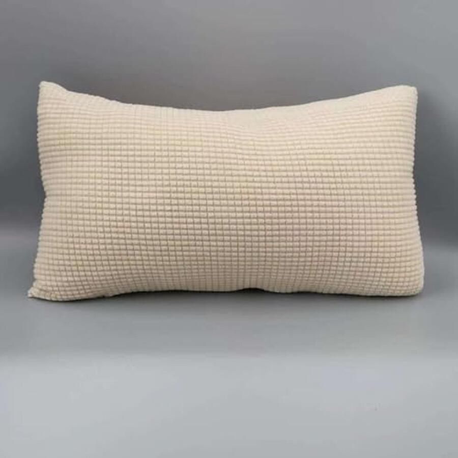 Velvet Kussenslopen Set van 2 Decoratieve Kussenhoezen voor Sofa en Bed Beige 60x90 cm