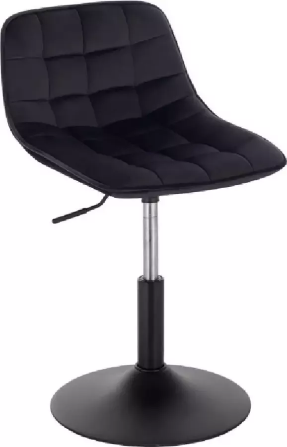 Velvet Lage Barkruk In Hoogte Verstelbaar 38 49.5 cm Draaibaar Barkruk Stoel kruk Zwart