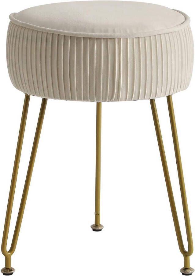 Velvet Round Footrest