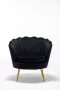 Velvet Shell Stoel Licht Roze met Goudkleurig onderstel Fauteuil Chair Fluweel Schelp Beauty Salon Kaptafel Babykamer Trendy - Thumbnail 1