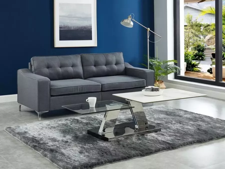 Maison Céphy Salontafel met draaibladen OXANA Gehard glas keramiek en staal L 150 cm x H 43 cm x D 60 cm - Foto 4