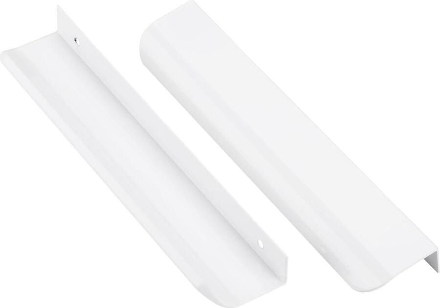 Verbogen deurgreep aluminiumlegering kastgrepen 10 stuks kledingkast deur laden wit 200 mm