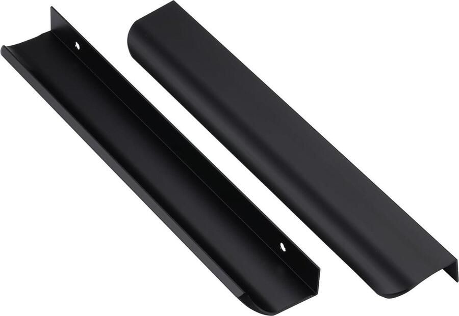 Verborgen deurgrepen 10 stuks kastgrepen meubelgrepen aluminiumlegering zwart kledingkast deur laden 250 mm