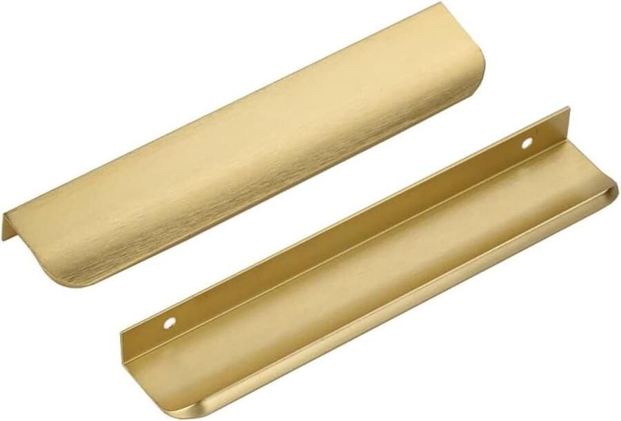 Verborgen deurgrepen aluminium 10 stuks goud 200 mm