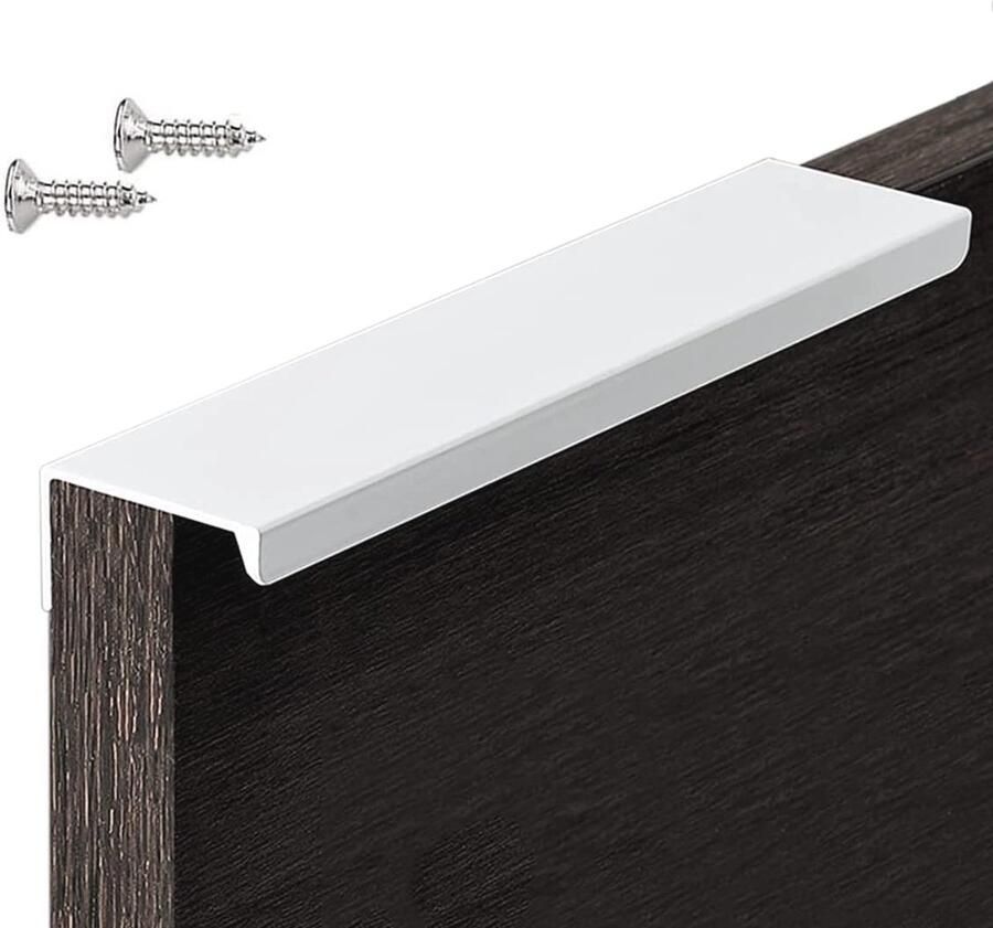 Verborgen Kastgrepen 6 Stuks Zuiver Wit Moderne Keukengrepen en Meubelgrepen voor Kasten en Laden