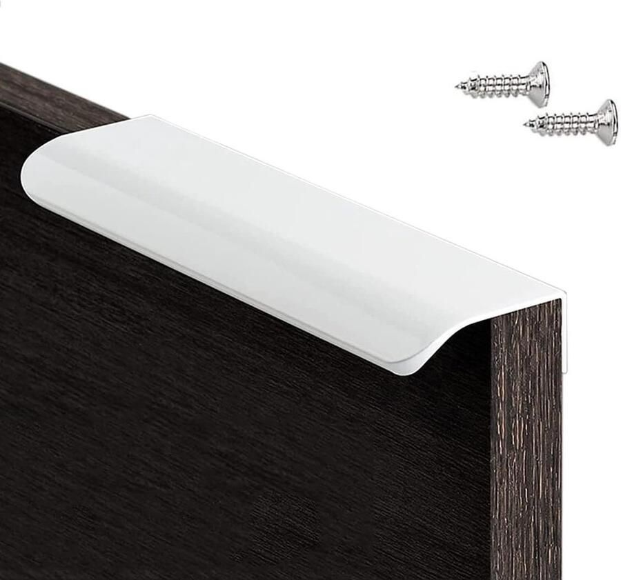 Verborgen Kastgrepen Zuiver wit 6 Stuks Keukengrepen Deurgreep Ladegrepen Meubelgrepen Kledingkast Slaapkamer BadkamerLaden
