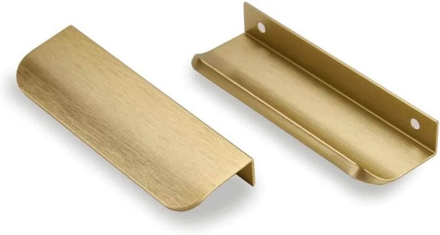 10 stuks Gouden meubelgrepen Set van 10 onzichtbare keukengrepen Moderne keukenkast handvatten 96mm Stijlvol design met verborgen pull handvat - Foto 2