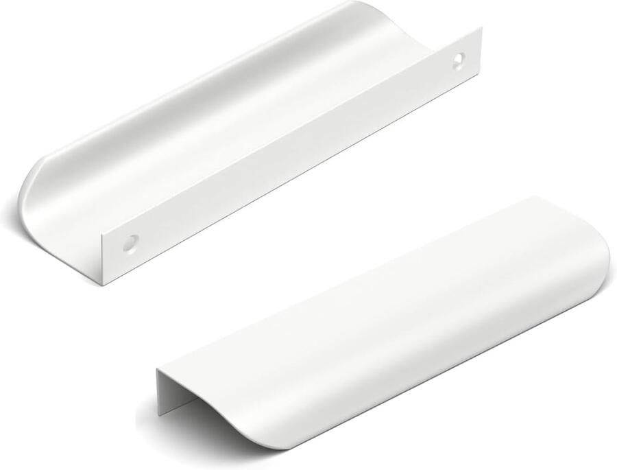 Verborgen keukengrepen Onzichtbaar en stijlvol 6 stuks Wit