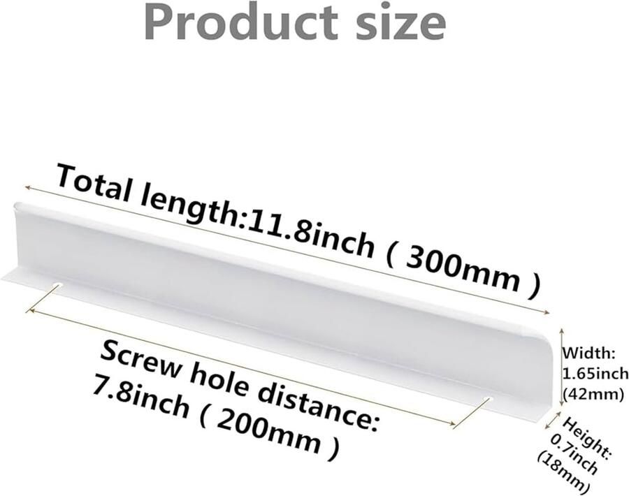 Verborgen keukengrepen onzichtbare handgrepen set van 6 wit aluminium