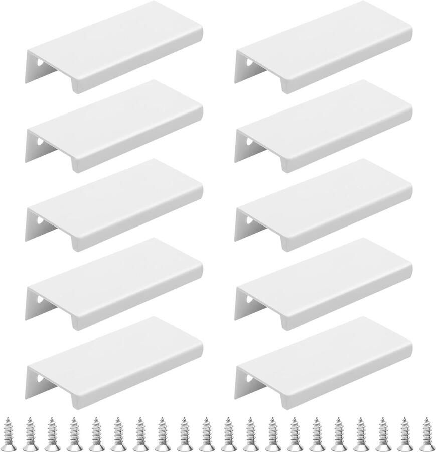 Verborgen meubelgrepen 10 stuks Moderne aluminium ladegrepen voor kast en keuken 80 mm