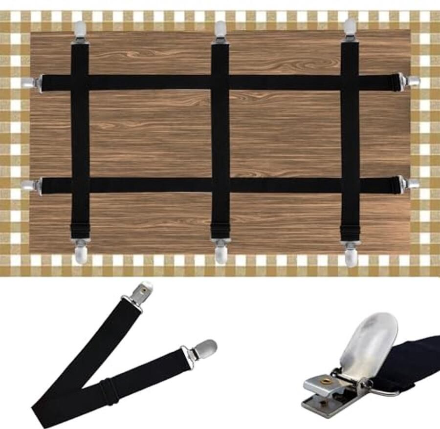 Verborgen Tafelkleedclips voor Binnen en Buiten Perfect voor Picknicks en Dikke Tafels