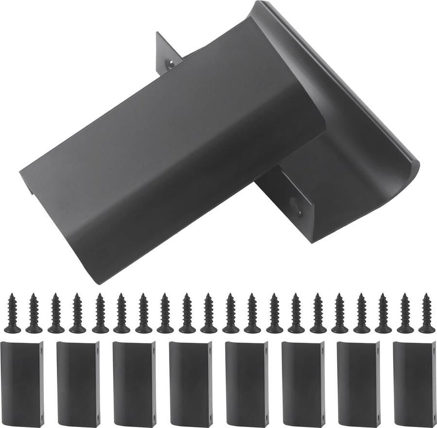 Verborgen Zwarte Kastgrepen 80 mm Set van 10 Onzichtbare Meubelgrepen voor Keukens Kasten en Lades