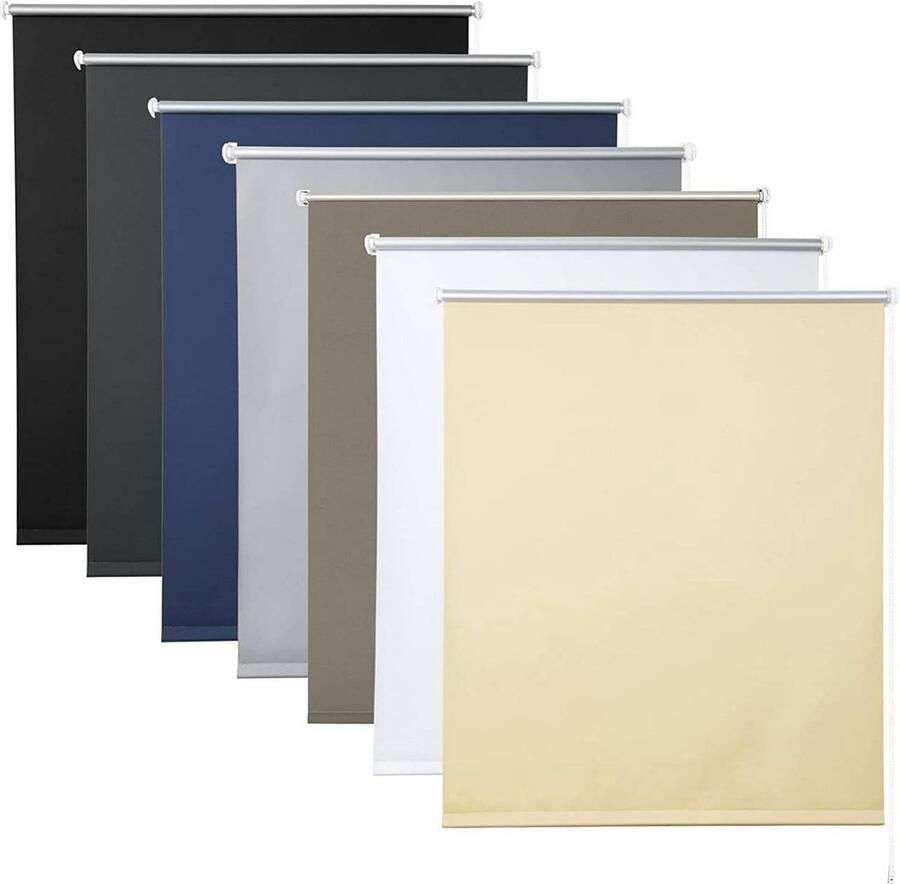 Rootz Living Rootz Verduisterend Rolgordijn Zonwering Thermische verduisterende schaduw 100% polyester Privacybescherming 40-120 cm x 160 210 cm