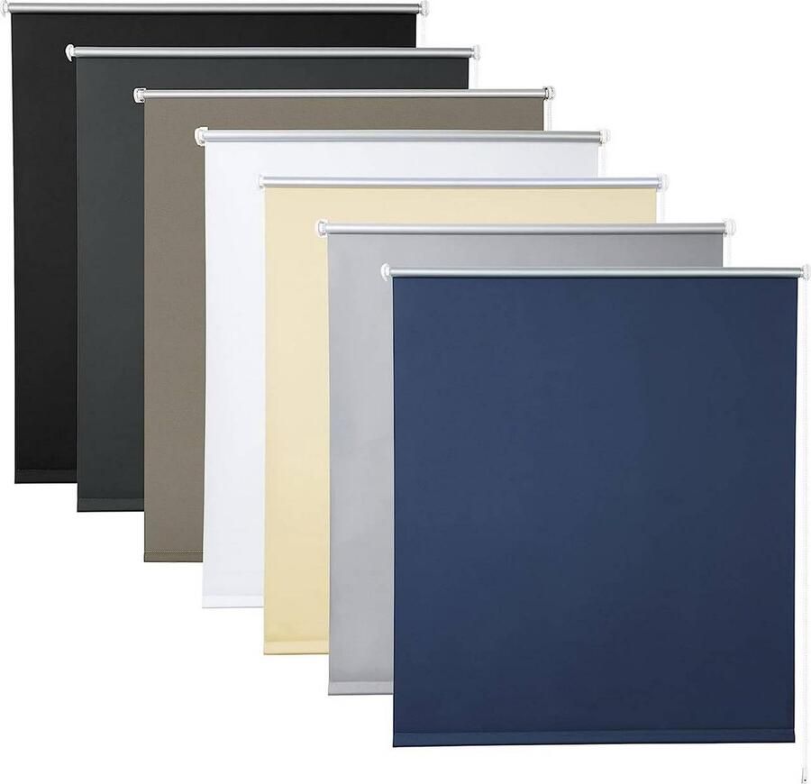 Rootz Living Rootz Verduisteringsrolgordijn Thermische raamschaduw Zonwerend gordijn Klemmfix Design Warmte-isolatie 40-120cm x 160 210cm