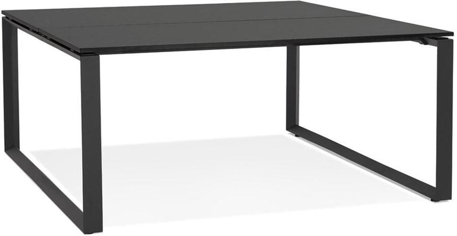 Vergadertafel Kantoorbank SQUARE Overlegruimte Stevig en Duurzaam Zwart MDF Hout 140x140 cm