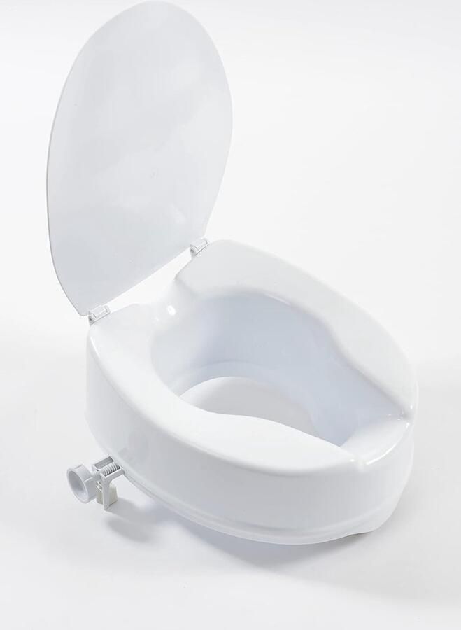 Verhoogde Toiletbril met Deksel 150 mm Hoogte Comfortabel en Gemakkelijk Schoon te Maken