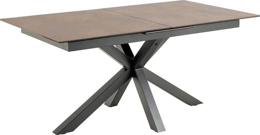 SMUK Verlengbare Eettafel 168-210 cm Kesia Keramiek Bruin