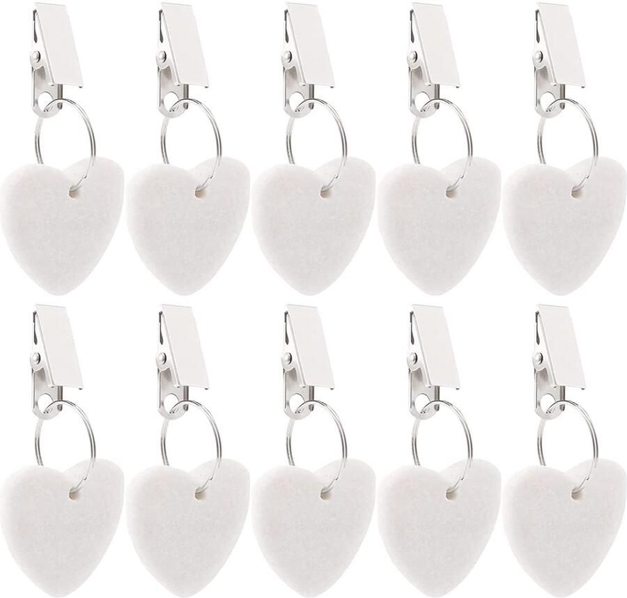 Verpakking met 10 tafelkleedgewichten van natuursteen hartvormige tafelkleedgewichten met clips tafelkleedgewichten voor buiten tafelkleedgewichten van marmer voor familie feesten picknicks kamperen en bruiloften