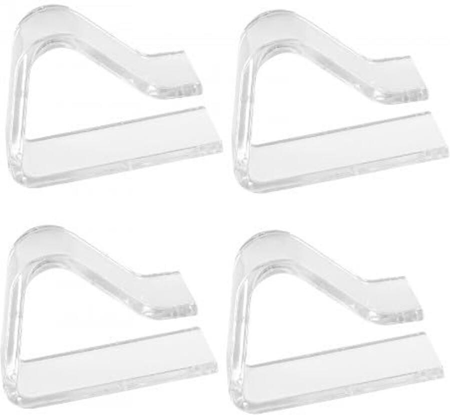 Verpakking met 4 tafelkleedklemmen transparante tafelkleedklemhouders kunststof tafelkleedklemhouders winddichte transparante picknicktafelkleedklemmen voor binnen- en buitengebruik bruiloften en familiediners
