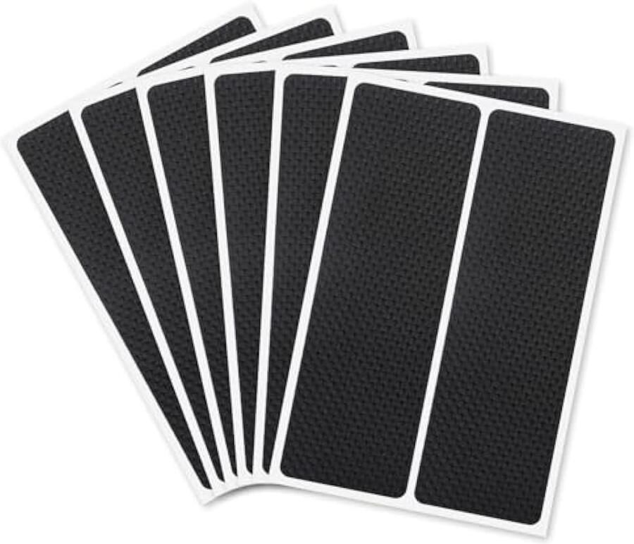 Verpakking van 12 zelfklevende antislipmatjes 5 mm dikke antislipmatjes bescherm uw meubels hardhouten vloeren 14 x 5 cm antislip rubberen mat voor meubelpoten stoelpoten tafels banken