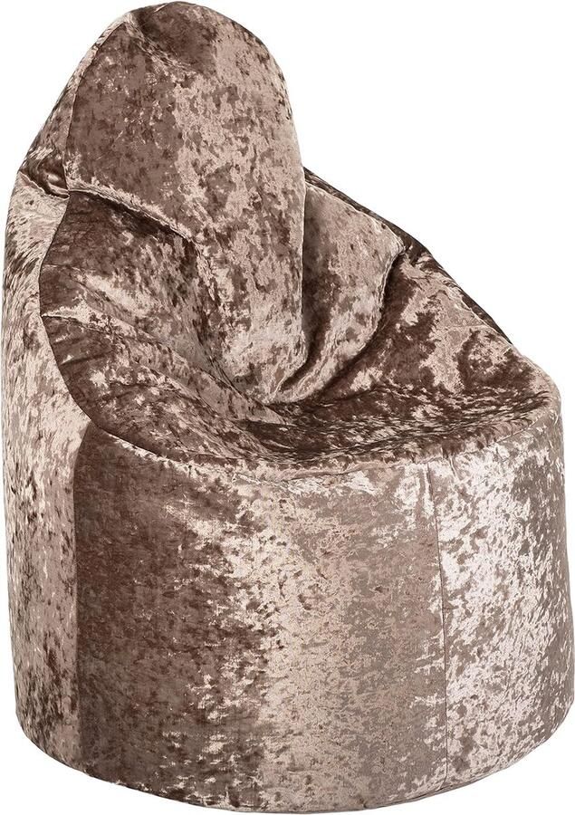 Verpletterd Fluweel Bean Bag Stoel Binnen Woonkamer Zitzak voor Volwassenen Comfortabele Zachte Gaming Pouffe Seat Ergonomisch Ontwerp voor Urenlange Ontspanning Duurzaam (Chocolade)