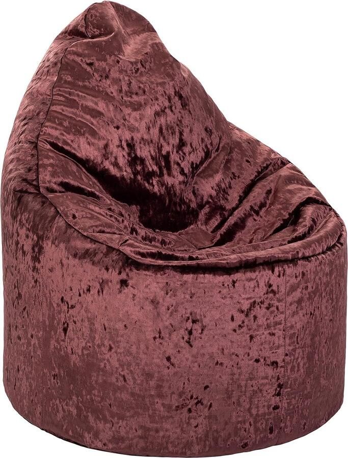 Verpletterd Fluweel Bean Bag Stoel Binnen Woonkamer Zitzak voor Volwassenen Comfortabele Zachte Gaming Pouffe Seat Ergonomisch Ontwerp voor Urenlange Ontspanning Duurzaam (Moerbei)