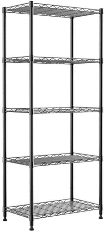 Verstelbaar 5-draads metalen opbergrek voor keuken badkamer en garage 227 kg capaciteit