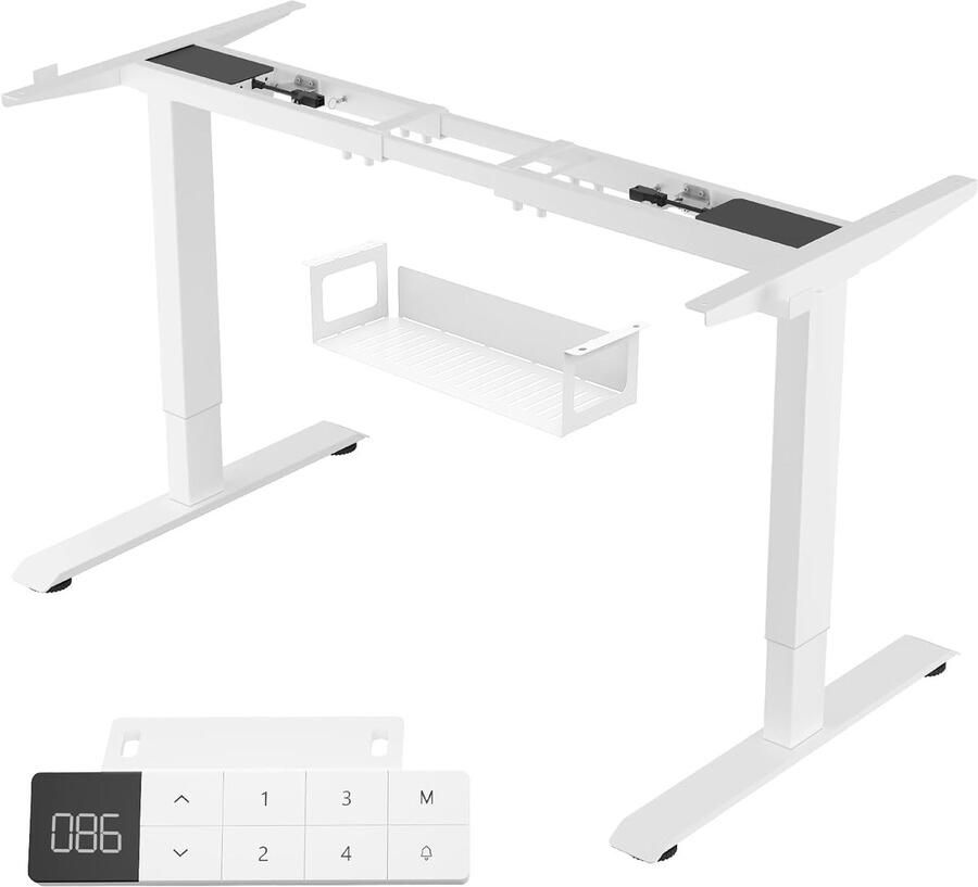 Verstelbaar Bureau met USB-aansluitingen en Geheugenbediening Ideaal voor Thuiswerkplek