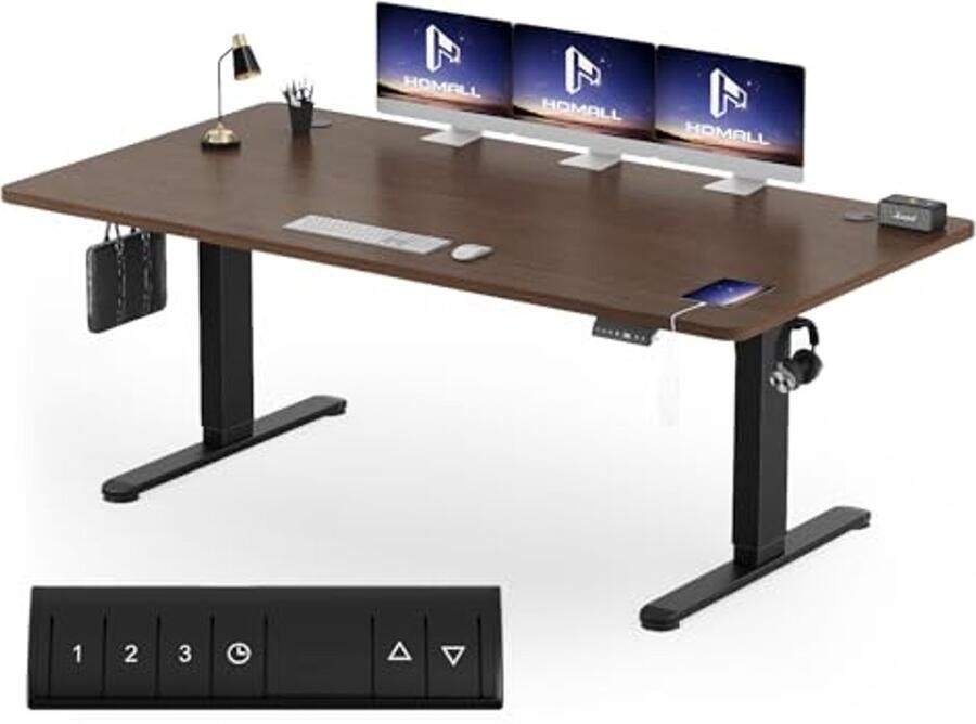 Verstelbaar Elektrisch Bureau 200x80 cm met Geheugenfunctie