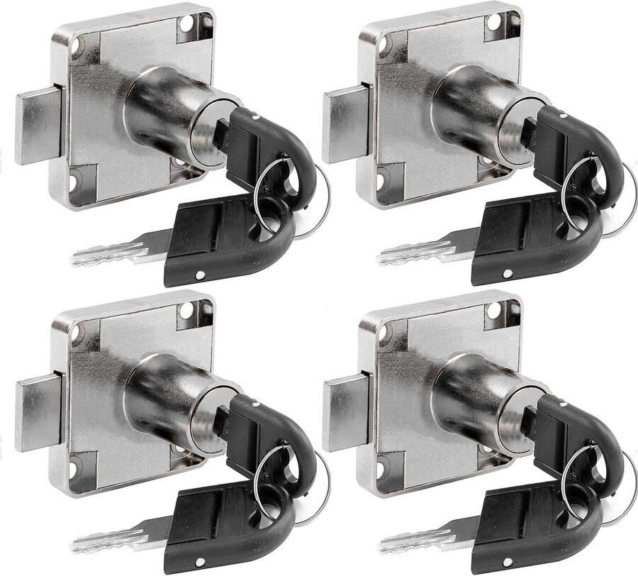 Verstelbaar Kastslot met Sleutel Set van 4 22 mm Cilinderslot voor Laden en Kasten
