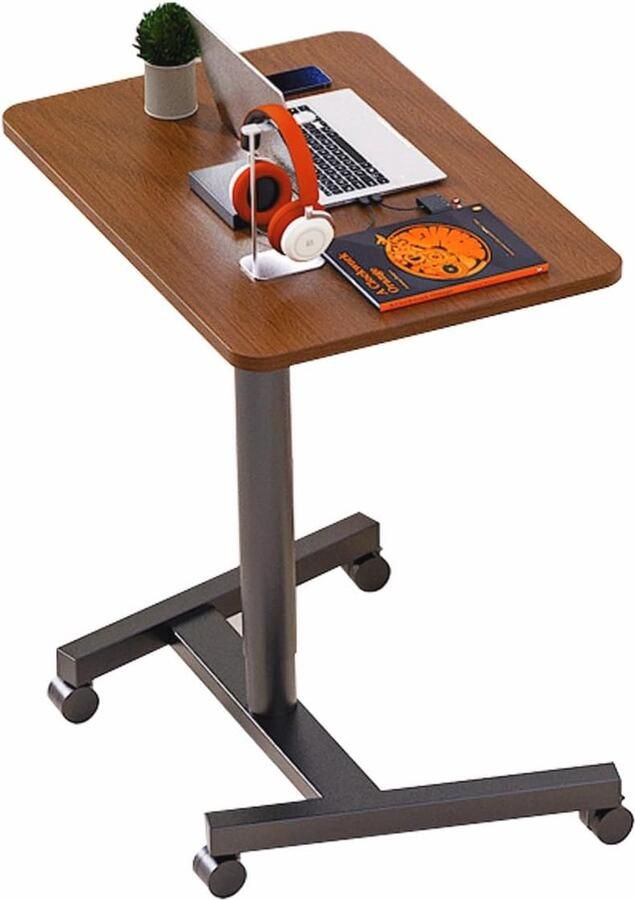 Verstelbaar Laptopbureau met Wielen Ergonomisch en Mobiel voor Thuis en Kantoor