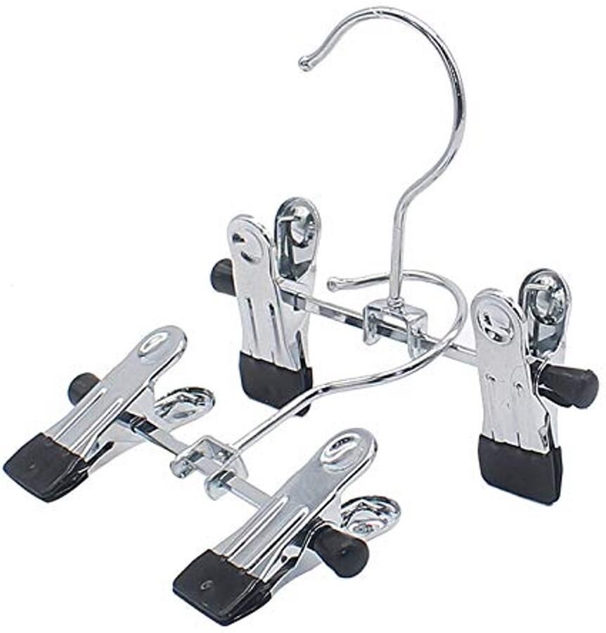 Verstelbaar Roestvrij Staal Schoenrek en Broek Folder Multi-functionele Draagbare Wasgoed Organizer Haken en Clips (Set van 6)