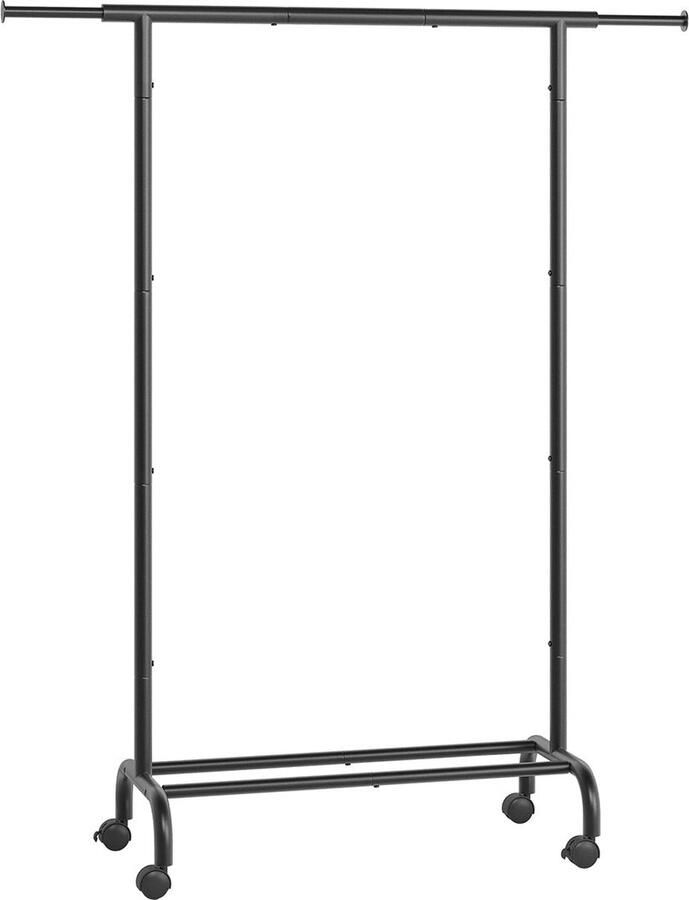 Rootz Living Rootz Verstelbaar Rollend Kledingrek Draagbaar Kledingrek Kapstok Staal & Kunststof 40cm x (83-120)cm x 156cm