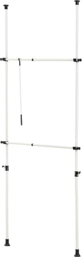 Verstelbaar telescopisch kledingrek voor plafond en vloer 75-115 cm