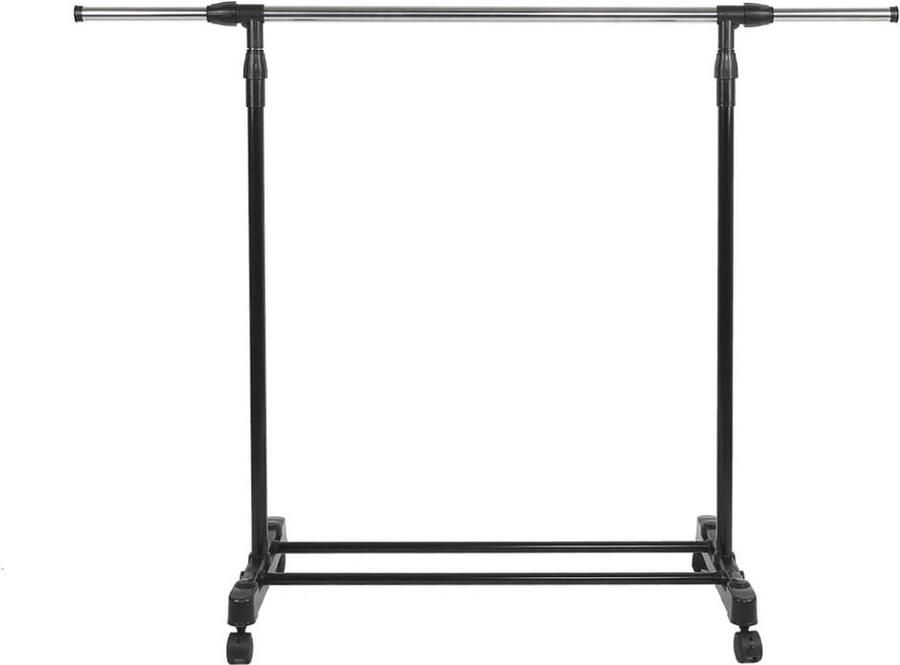 Verstelbaar Televisiekastje met Wielen Opvouwbaar Kledingrek en Kapstok Ideaal voor Het Ophangen van Kleding en Accessoires