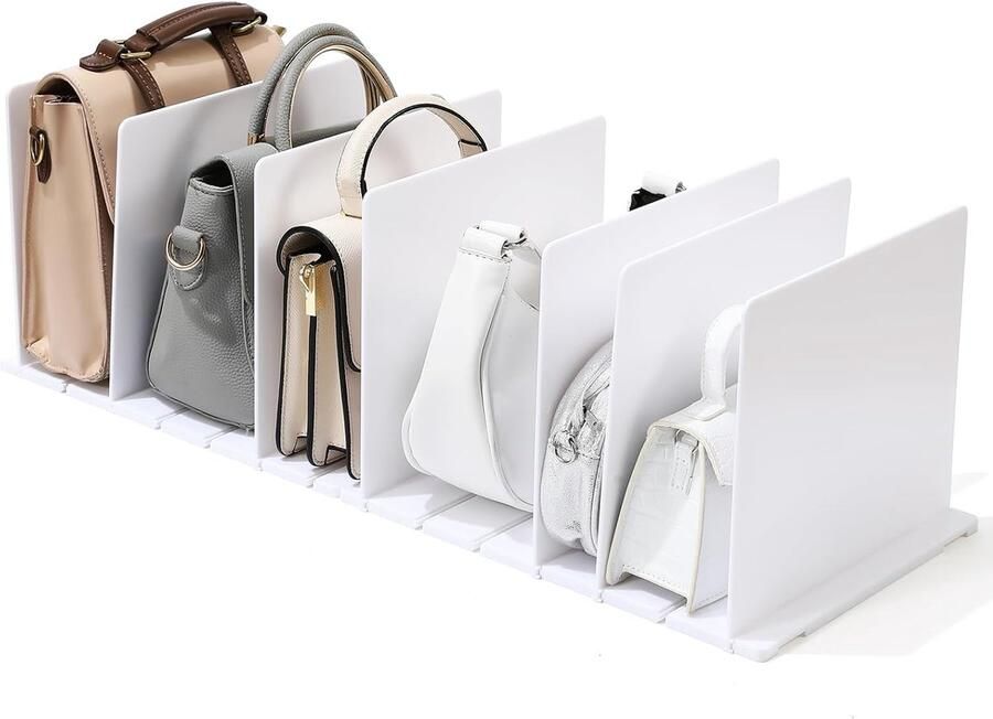 Verstelbare tasverdelers georganiseerd in stijl 8 stuks wit acryl