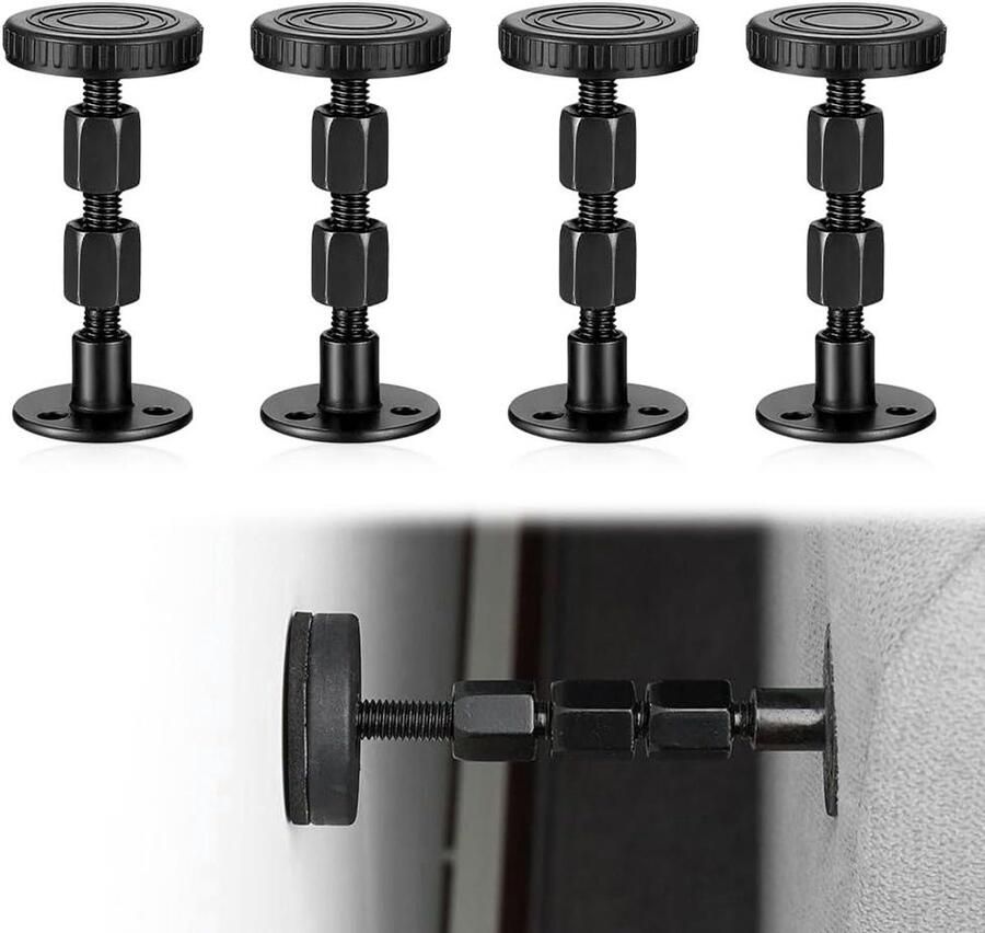 Verstelbare Anti-Shake Stabilisator voor Bedframe Hoofdeinde en Kasten Zwart