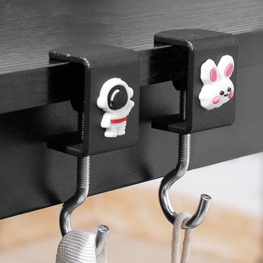 Verstelbare Antislip Handtashaken 2 Stuks voor Tafel en Bureau