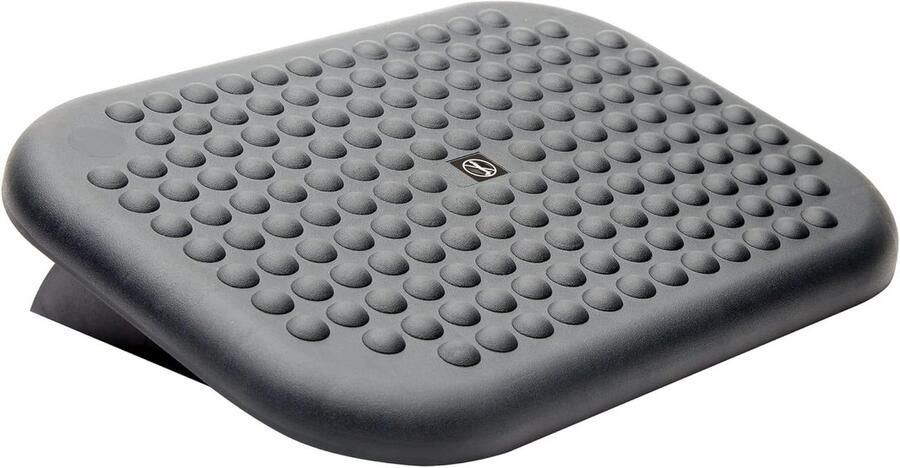Verstelbare antislip voetensteun voor kantoor met ergonomisch massage-effect zwart